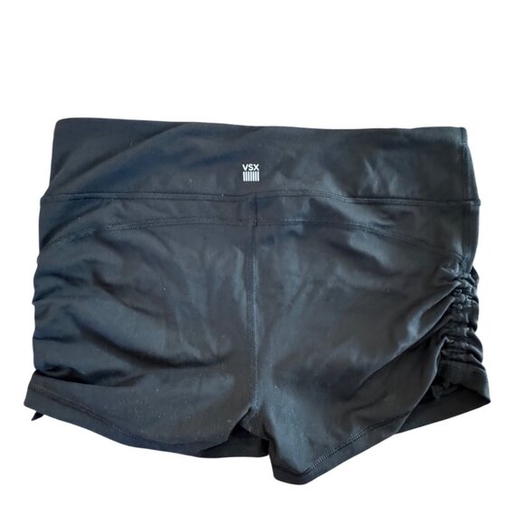Victorias Secret VSX Sport Knockout Hot Shorts Women M Black Nylon Lycra - Picture 2 of 5